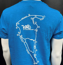 Load image into Gallery viewer, VIR Logo Track Map Tee - Antique Sapphire