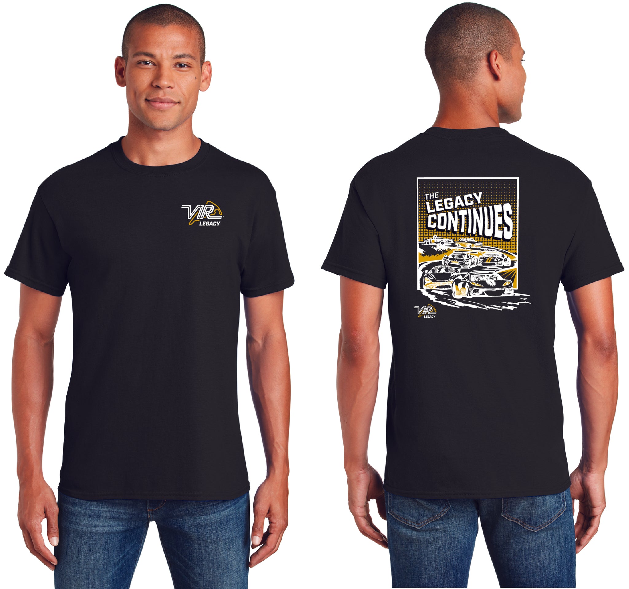 VIR Legacy Continues Tee, Color: Black (Size: S-3XL)