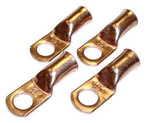 Copper Lugs - 2 ga. 5/16" hole (pkg. of 4)