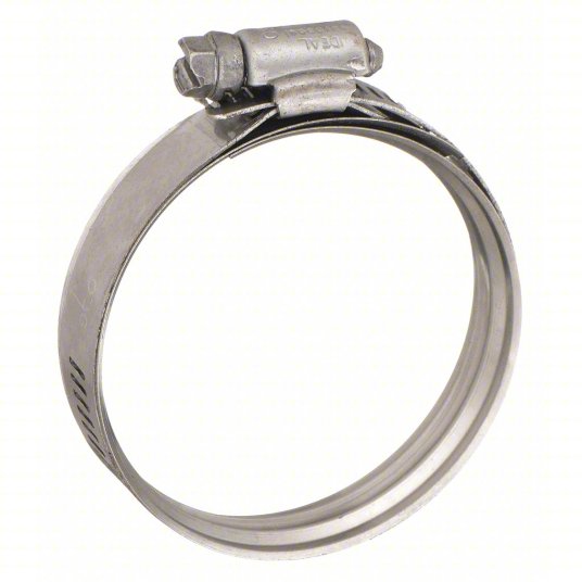Murray Constant Tension Turbo Seal Clamp.  300 Series Stainless Screw.  Dual spring action with Dual Bead Shield® .  2.5"-3.38" SAE #44 size