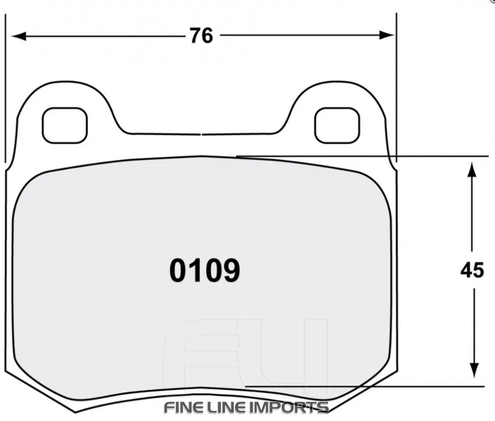 PFC 109 RACE PAD SET - 08 CMPD 16 MM (PFC-0109.08.16.44)