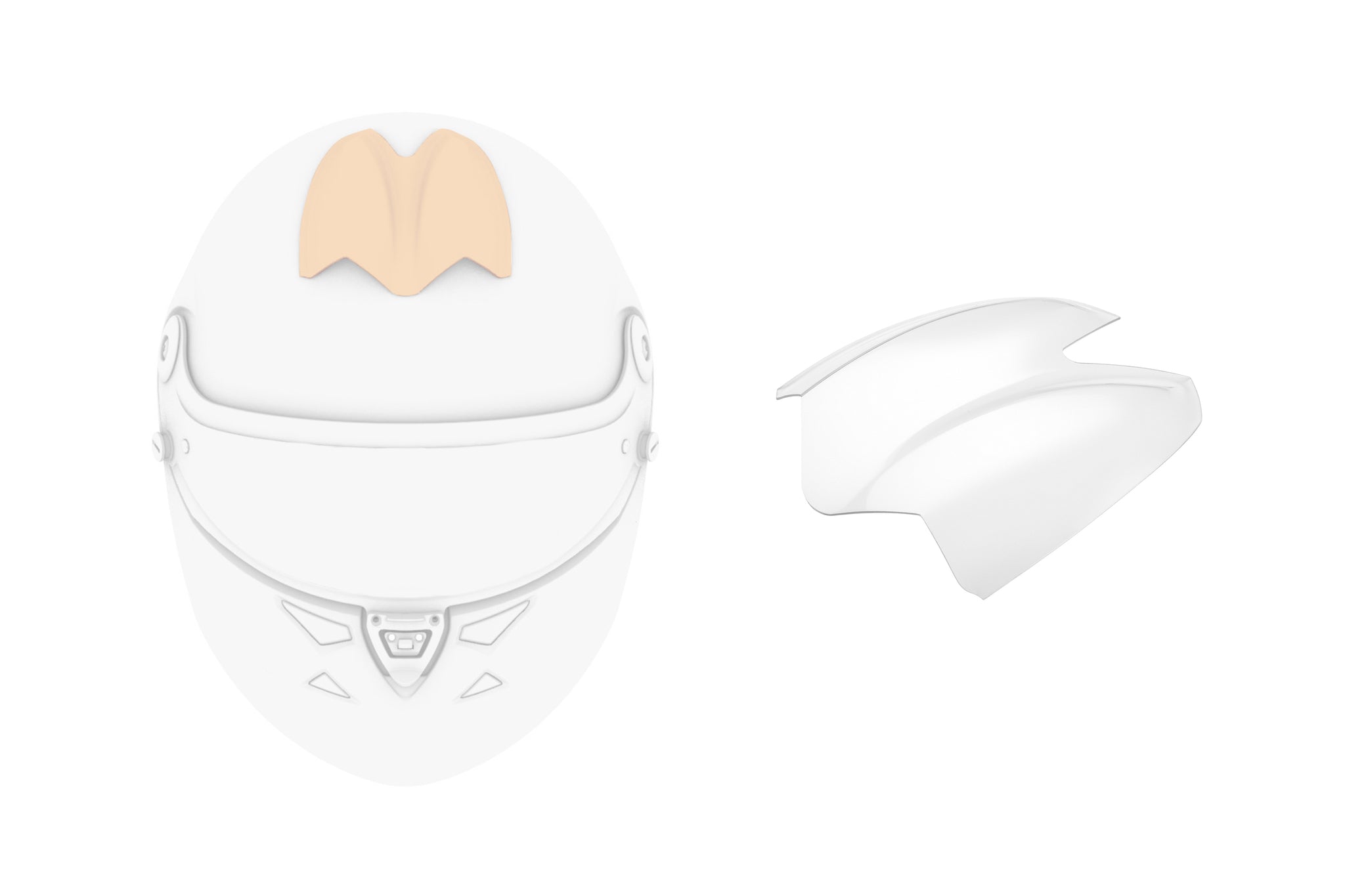 Schuberth SP1 Scoops (Flat Scoop Clear or Standard Scoop Clear)