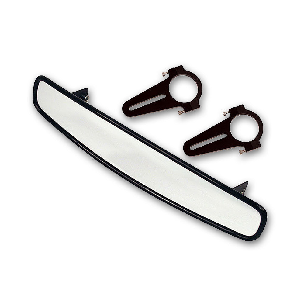 Longacre 17" Wide Angle Mirror Kit, Roll Bar Size: 1 3/4"  - Short Brackets