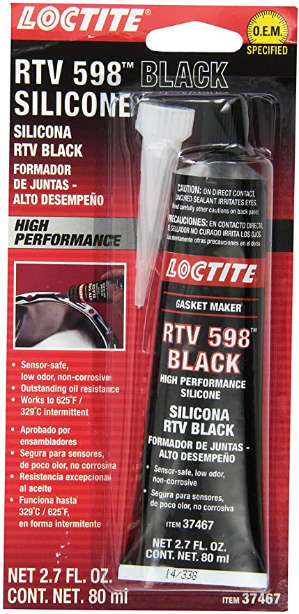 Loctite RTV 598 Black High Performance Silicone, 80 ml tube