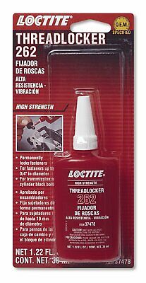 Loctite Threadlocker 262 - High Strength/Red, 36 ml bottle