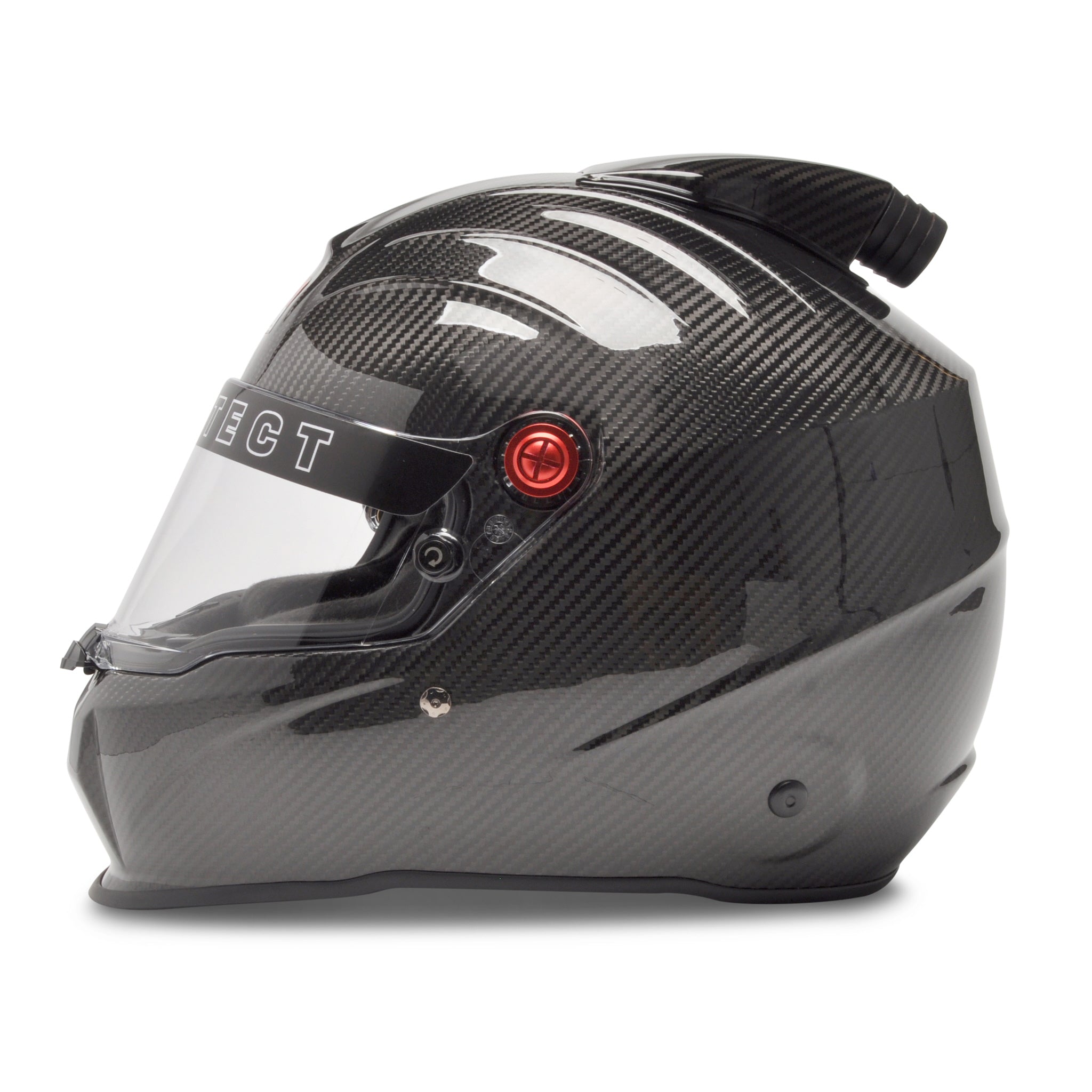 Pyrotect Pro Sport Top-Forced Air Full Face Duckbill Helmet Carbon Fiber-SNELL SA2020 (Size: XXS - 3XL)