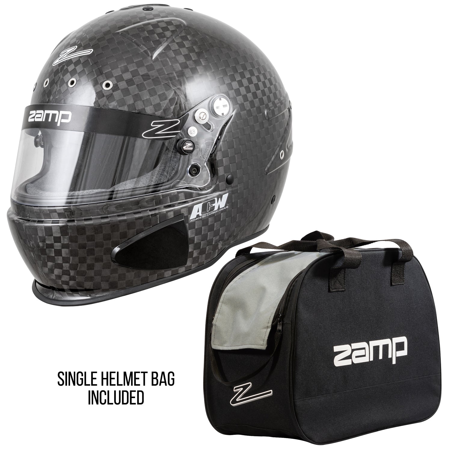 Zamp RZ-88C Gloss Carbon Helmet, FIA 8860-2018