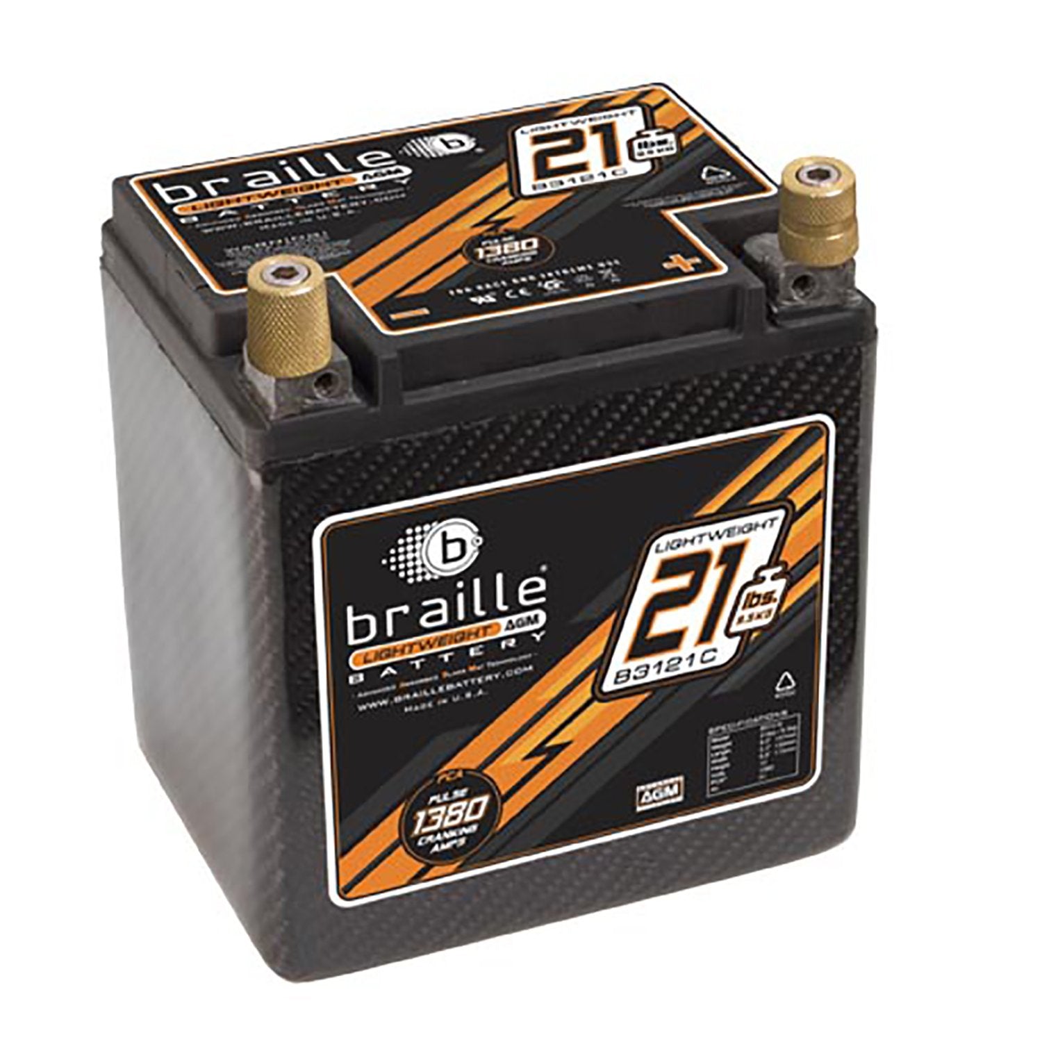 Braille Carbon Lightweight AGM battery - 21lbs