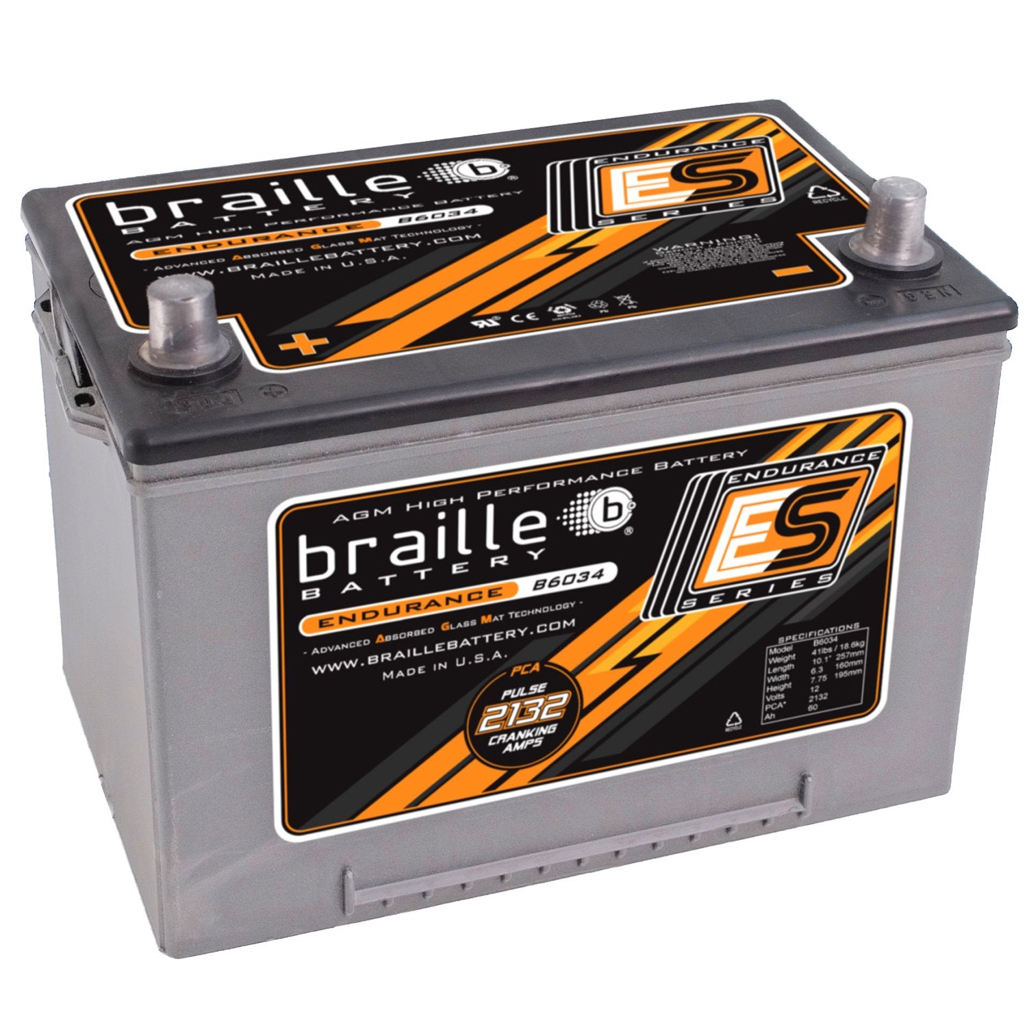 Braille Endurance AGM battery - 41lbs